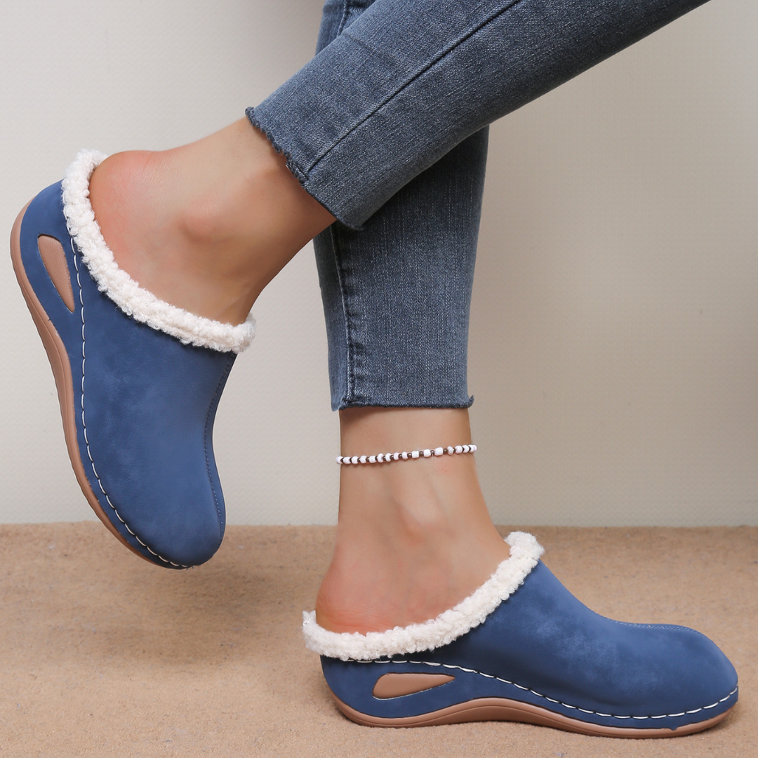 Zuzanna | Przytulne wsuwane pantofle z polarową podszewką