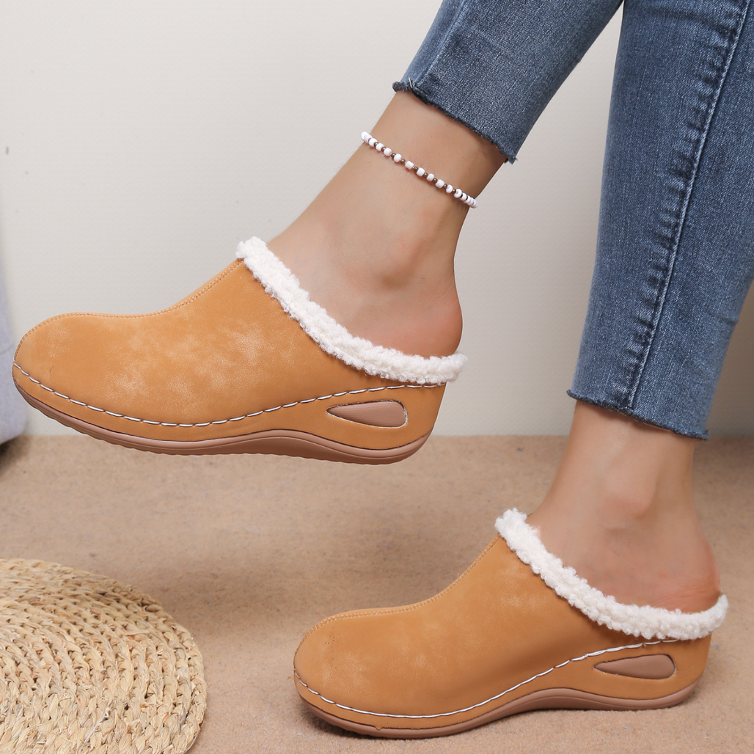 Zuzanna | Przytulne wsuwane pantofle z polarową podszewką