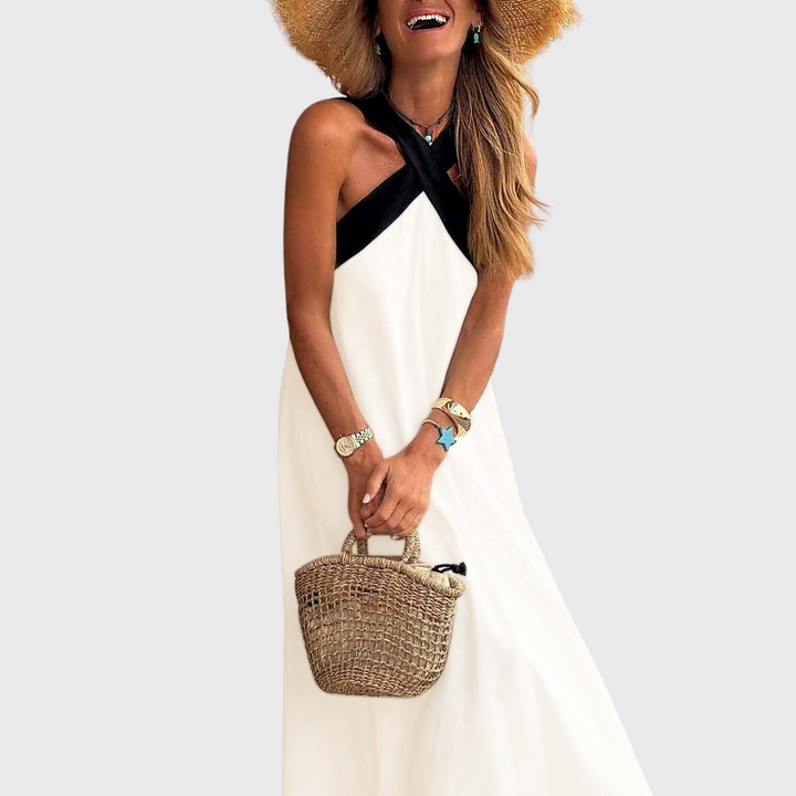 Sukienka z Krzyżowym Dekoltem