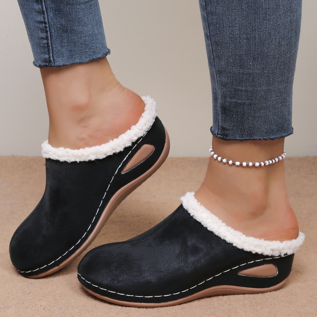 Zuzanna | Przytulne wsuwane pantofle z polarową podszewką