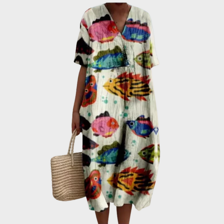 Luźna Sukienka Boho na Lato