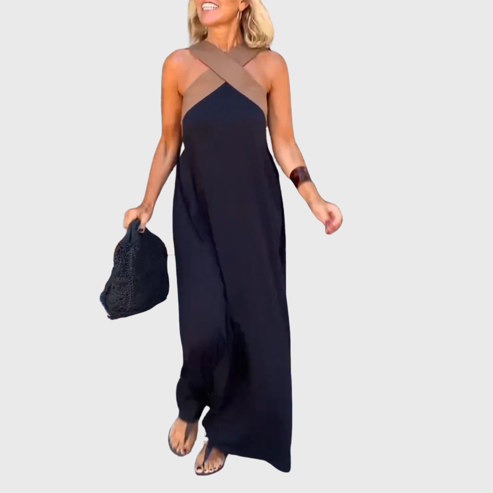 Sukienka z Krzyżowym Dekoltem