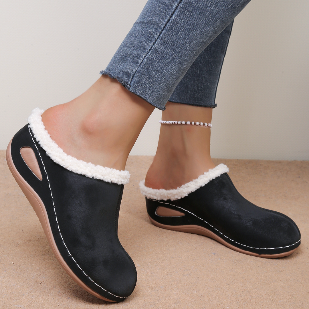 Zuzanna | Przytulne wsuwane pantofle z polarową podszewką